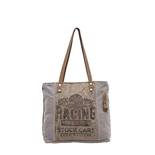 Myra Bags Racing Team Upcycled Canvas Tote Bag S-0937