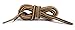 OrthoStep Thin Round Athletic Nylon Brown - Tan Combo 60 inch Shoelaces - Fused Tips - Work Boot Laces 2 Pair Pack