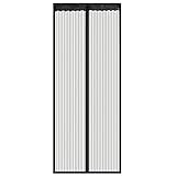 Magnetic Screen Door Durable Polyester Fibre Mesh Curtain Full Frame Velcro Mesh Fit Door Up To 34