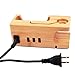 IPUTY Charging Station,USB Charging Stand, Bamboo Wood Mobile Phone Holder w/3 USB Ports Charging Dock Compatible Apple Watch(38mm&42mm),iPhoneX/8/8Plus/7/7Plus/SE/6s/6 Other Smartphone