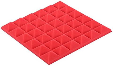 Wall Stickers,Dainzuy Acoustic Foam Panel Sound Stop Absorption Sponge Studio KTV Soundproof (30x30x5cm/11.8x11.8x2 inch, Red)