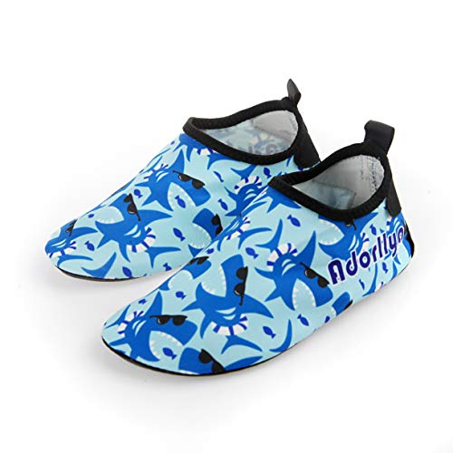 Adorllya Toddler Kids Water Shoes Swim shoe Aqua Socks for Boys Girls Toddlers Barefoot Soft for Pool beach