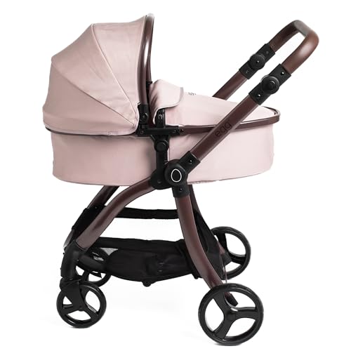 Roma Egg - Hush Violet Dolls Pram & Pushchair, Adjustable Handle 60-78cm, 2-in-1 Seat Unit/Carry Cot, Lightweight, Suitable for Dolls Up to 57cm, Gloss Lilac Chassis