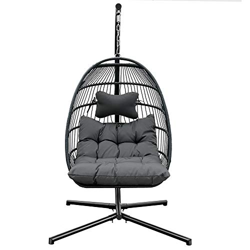 ZHJIUXING SF Indoor Swing Folding Kreative Home Hanging Egg Chair-Outdoor Und Indoor Hanging Stand, Outdoor Rattan Chair…