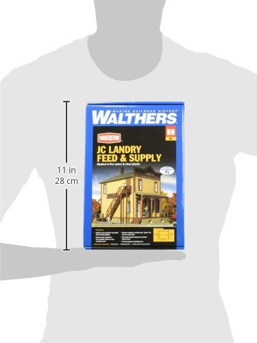 Walthers, Inc. JC Landry Feed & Supply Kit, 5-3/4 X 4-5/8 x 5-1/2" 14.6 X 11.7 X 13.9cm