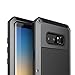 Samsung Galaxy Note 8 case,LISOPO Heavy Duty Hybrid Armor Alloy Aluminum Metal Bumper Soft Rubber Military Shockproof Hard Case For Samsung Galaxy Galaxy Note 8 (Black)