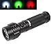 Tactical Flashlight, welltop 11-LED 3AAA Batteries Powered Mini Pocket Lights White Green Red Tri-Color Flashlights 3-Mode Trichrome LED Flashlight Road Signal Torch 11 LED Flashlight Penlight Torch