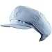 THE HAT DEPOT 100% Cotton Plain Blank 6 Panel Newsboy Gatsby Apple Cabbie Cap Hat Made In USA (Sky)