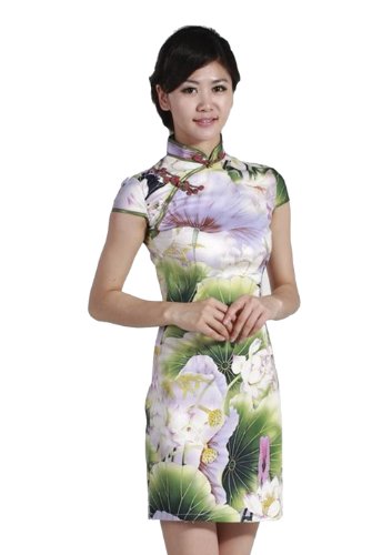 JTC Womens Lotus Cheongsam Dress