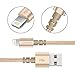 Qiangson Phone Cable Nylon Braided 3 Pack 6 ft Charging Cable Cord to USB Cable Charger Compatible iPhone iPad More (Gold)