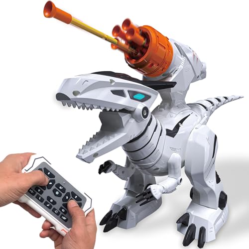 Robot Dinosaur Toys, Dinosaur Robot - Remote Control Dinosaurs for Boys 4-7 | Programmable Interactive with Sound Effects & Lights - Walking Dino with Music & Dance - Birthday Gift for Boys & Girls