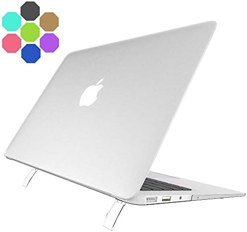 Macbook Air 13 Inch Case with Stand, Alope [frosted Series] Soft Plastic Laptop Cover Case for Apple Macbook Air 13 -Model: A1369 and A1466 (Clear)