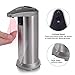 GLAMFIELDS Soap dispenser, Touchless Stainless Steel Automatic Soap Dispenser, IR Infrared Motion Sensor Hand Free Dish Soap for Kitchen and Bathroom, Second Generation Waterproof Base