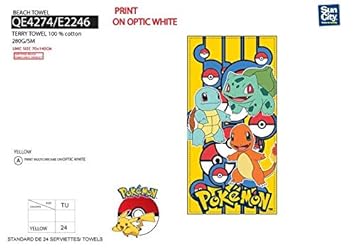 Suncity Telomare Pokemon Serviette De Plage Jeux Dété Dété Jouet 724