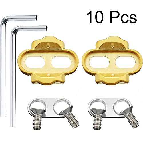 2 Packs Bike Cleats Bicycle Cleats Pedal Cleats and 2 Packs Hexagonal Wrench for Eggbeater, Candy, Smarty, Mallet Pedals