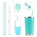 Silicone Straw Reusable Silicone Drinking Straws, Flexible Straws Long Foldable Durable Drinking Tube for 20 oz Tumblers RTIC/Yeti -BPA Free (4 PCS+ 1 Cleaning Brush + 1 Portable Carrying Case)