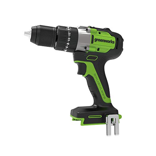 Greenworks Tools 24V Akkubohrer 60Nm Bürstenloser akkuschrauber mit LED Lichter, Chuck 13mm, 20 Drehmomentsatz…