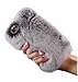 A-Smile@ Iphone 6S Plus Case,Winter Soft Warm Cute Fluffy Furry Cover Rabbit Fur Case with Diamond Crystal Bowknot for Iphone 6S Plus (5.5 Inch),(Gray)