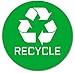 SecurePro Signs 2 Recycle & Trash Stickers (1 Trash + 1 Recycle) for Use on Trash Cans & Recycle Bins of All Types; 4 Inches Round with Adhesive on Back; Premium Quality (White Trash & Green Recycle)
