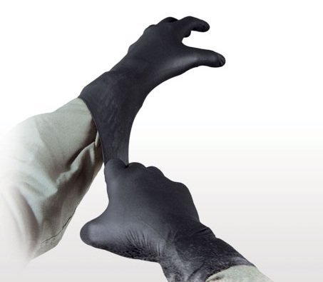 Gloves: Five (5) Pairs NAR Black Talon Nitrile Gloves - Large