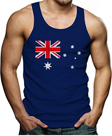 TeeStars - Australian Flag - Vintage Style Retro Australia Flag Singlet