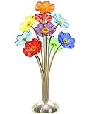 Flowers for Delivery - Art Glass Flower Bouquet Handmade by Artists Scott & Shawn Johnson (Silver)