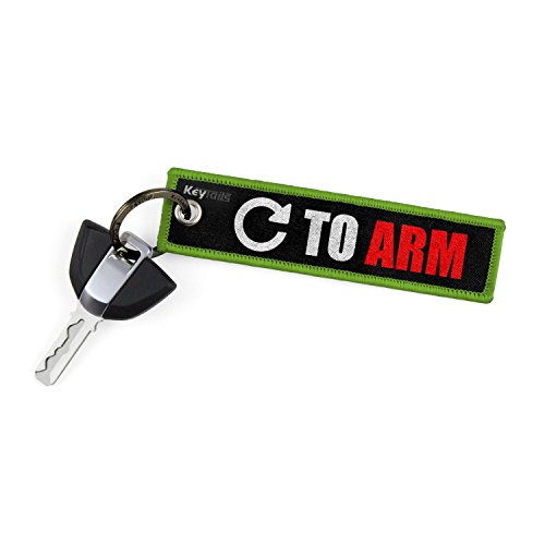 KEYTAILS Keychains, Premium Quality Key Tag for Motorcycle, Car, Scooter, ATV, UTV [Turn to Arm]