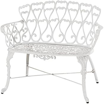 aluminum loveseat victorian antique cast heart bench patio sku dining garden