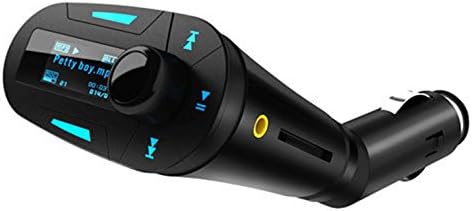 Apltch New Tobacco Pipe Style Stereo Wireless Fm Transmitter Car Kit USB Charger Mp3 Mucsic Player for Apple Samsung Xiaomi Huawei HTC Nokia Smartphones Tablet(bluelight)