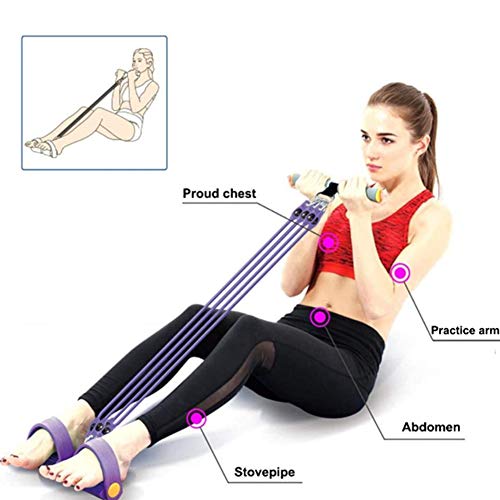 MSTEKI-3-in-1-Elastic-Sit-Up-Pull-Rope-Chest-Expander-Fitness-Beauty-Leg-Portable-Home-Gym-Device-with-Elastic-Bodybuilding-Equipment-for-Abdomen-Waist-Arm-Yoga-Stretching-Slimming-Training
