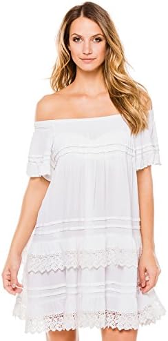 Muche et Muchette Women's Cottons Dress Swim Cover Up White One