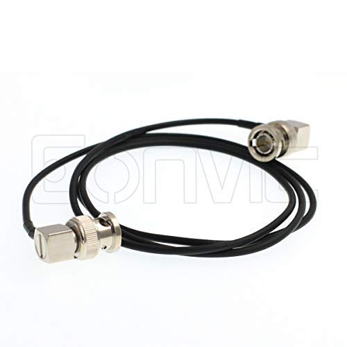 Eonvic 75 Ohm BNC Male Right Angle to BNC Male Right Angle RG174 Coax Cable (2X 1M/39in)