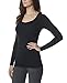 32Degrees Women's Heat Scoop Neck Thermal Top, Black, Medium