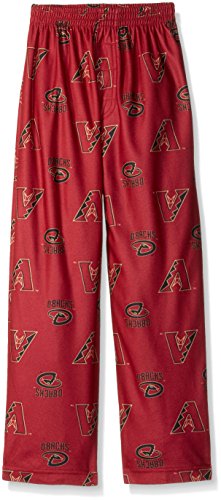 MLB Boys 4-7 Diamondbacks Sleepwear All Over Print Pant, L(7), Bright Cardinal