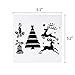 Christmas Stencil Set of 12 Painting Stencil, Laser Cut Painting Template for DIY Decor, Painting on Wood, Airbrush, Rocks and Walls Art