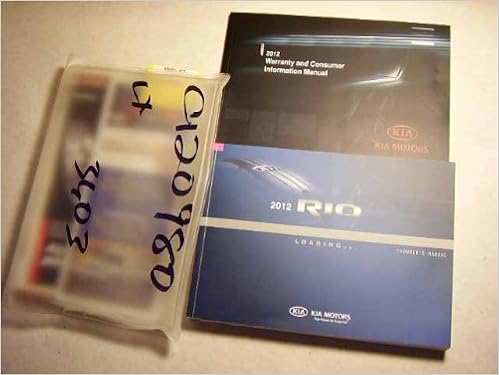 12 Kia Rio Owners Manual Kia Amazon Com Books