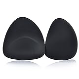 Triangle Bra Pads Inserts Breast Shapers, Sexy B/C Cup Size in Black + Free Tape
