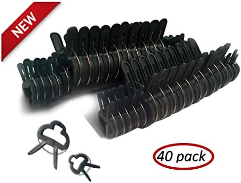 Garden Plant Clips - Vines, Flowers &amp; Vegetables - 40 pack - Small &amp; Large - Tomato Vines, Pickle Vines, Hydrangeas, Clematis, Honeysuckle Vines and more