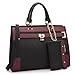 Women's Two Tone Fashion Handbag For Women Top Handle Satchel Bag Padlock Designer Purse With Matching Wristlet