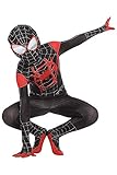 Kids Toddler Superhero Costume Jumpsuit Bodysuit Black Tights Zentai Costume (Miles Morales, Child L/120-130 cm)