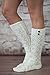 Modern Boho The Luxe 2 Button Knit Boot Socks Super Thick and Comfy Ivory