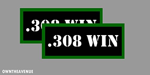 .308 Win Ammo Can Labels for Ammunition Case 3.5" x 1.50" Stickers Decals 2PACk