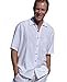 Cotton Natural Short Sleeve Shirt Button Down Casual Summer Cruise Beach Shirt