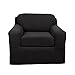 Maytex Pixel Ultra Soft Stretch 2 Piece Arm Furniture Cover, Charcoal Grey Chair Slipcover, Model:4300513