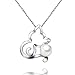 VIKI LYNN Cat Pendant Necklace for Women Freshwater Cultured Pearl 925 Sterling Silver Chain,Gifts for Cat Lovers