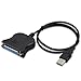 NEORTX USB to 25 Pin Parallel Printer Cable Adapter Converter