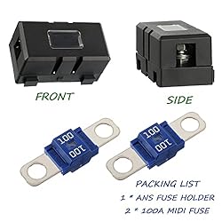 SIGANDG Midi Fuse Holder and 2 Pieces 100A Midi