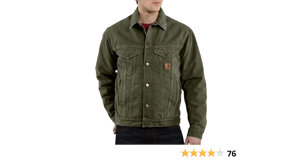 Sherpa Lined Sandstone Jean Jacket 