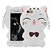 iPhone 6 6S Case, Maoerdo Cute 3D Cartoon White Plutus Cat Lucky Fortune Cat Kitty with Bow Tie Silicone Rubber Phone Case Cover for Apple iPhone 6 / 6S 4.7 inch