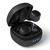 True Wireless Earbuds, Bluetooth V5.0 Headphones TWS in-Ear Stereo Earphones with Charging Case, 24H Playtime IPX5 Sweatproof Built-in Mic Auto Pairing Wireless Headset for iPhone & Android Gym Sport